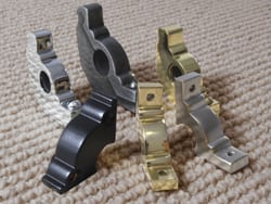 Stair rod brackets in various sizes and finishes