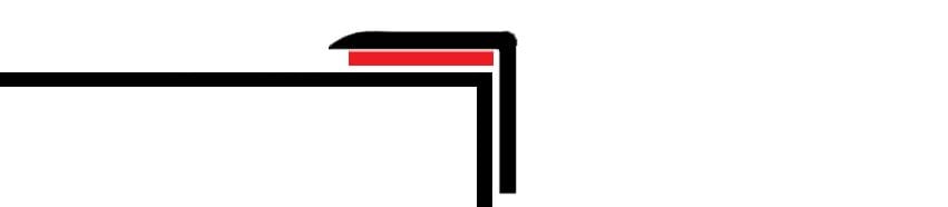 Angle edge Premier Lip floor trim - diagram for fitting