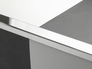 Brushed Chrome Square Premier Lip for stylish floor edging