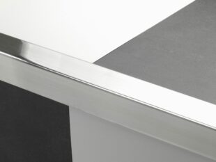 Premier SquareLips flooring trim, step edging, brushed chrome