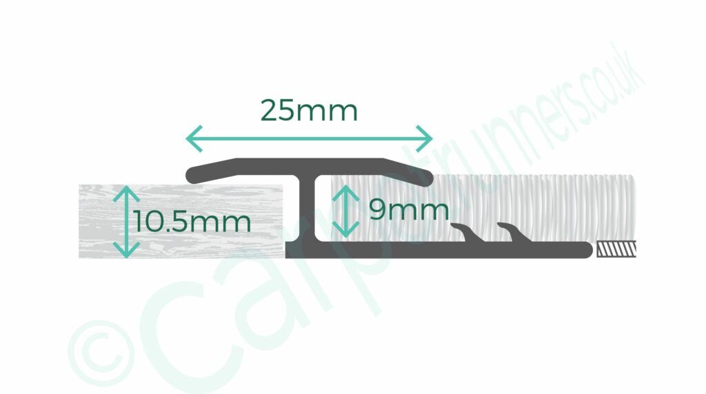 AL10 door threshold product diagram showing dimensions