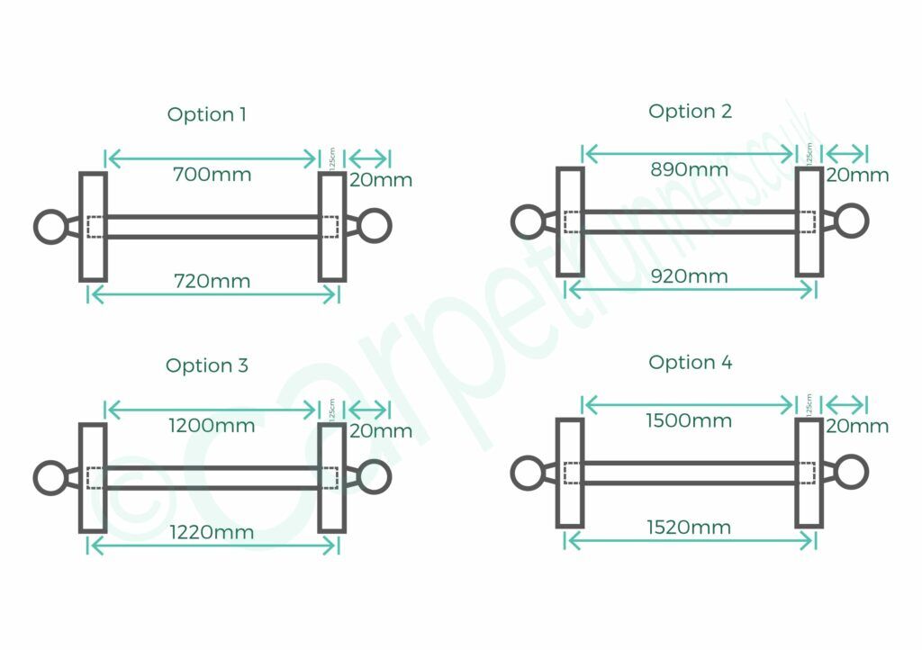 measuring u0p for cheap stair rods - fixed lengths