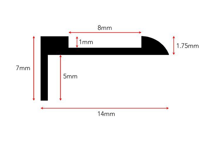 Ali Tramline End with 1mm slot for inlay