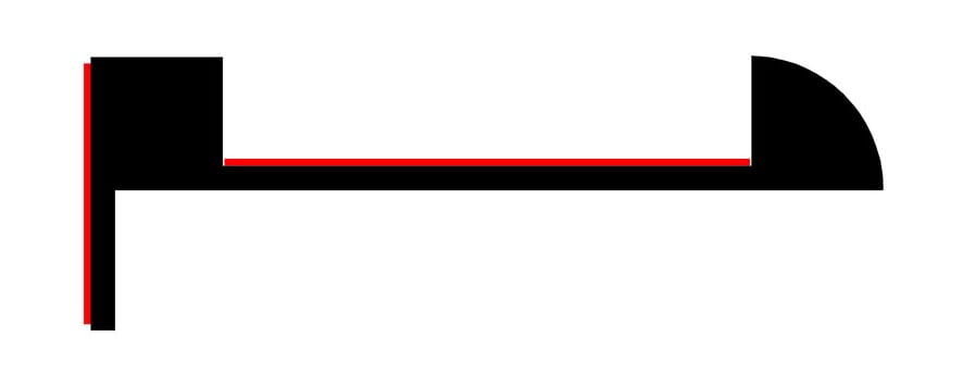 Scotia trim diagram showing how to fit