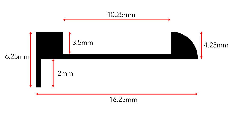 Ali Tramline End beading dimension diagram for 3mm version