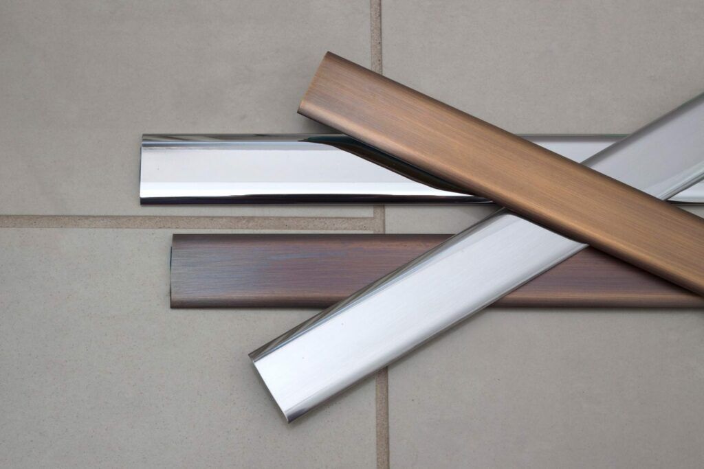 Brass threshold strips in mutli finishes