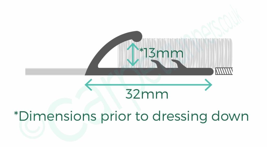 Dimensions of Premier Single 13 door threshold 