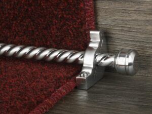 Chrome stair rods with spiral rod design