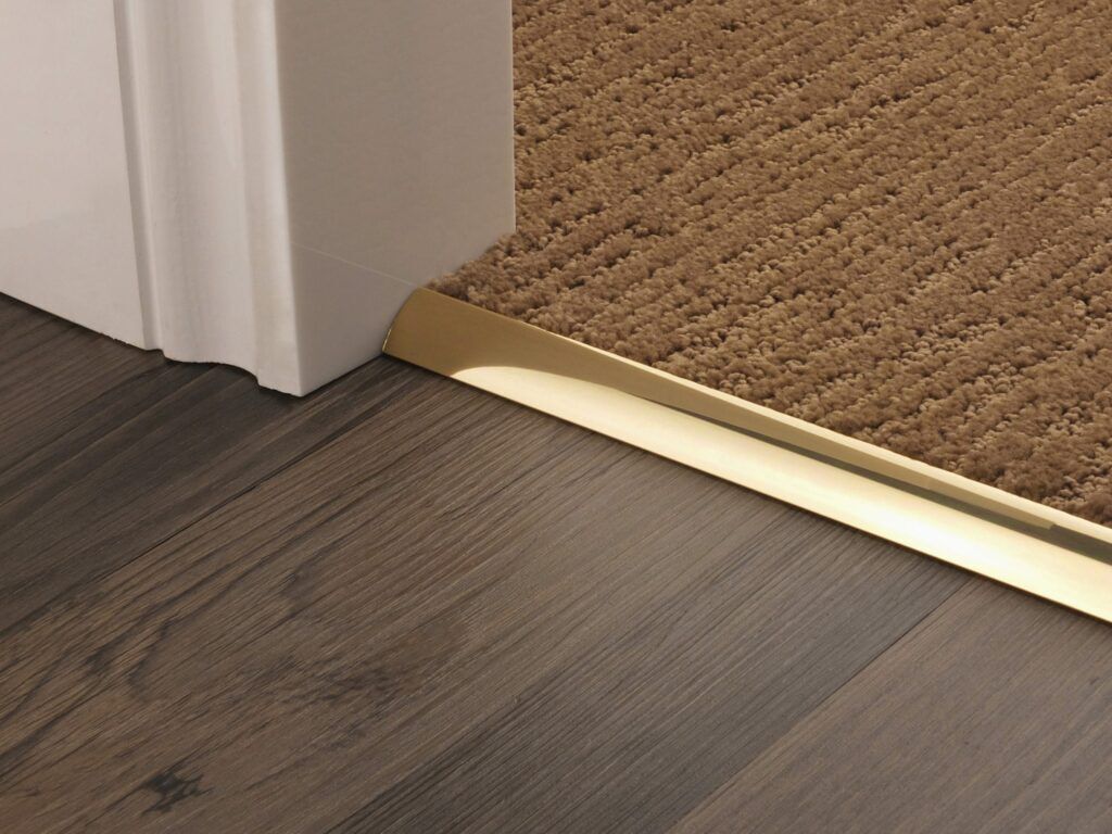 Premier Single door thresholds, curved edge for joining carpets to vinyl