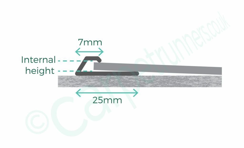 Premier LVT bevelled cap floor trim neatly edges LVT - product diagram
