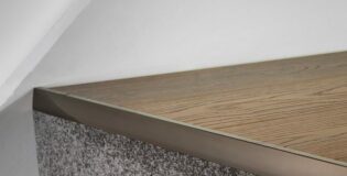Good-Looking Laminate Stair Nose to Protect Front of Step